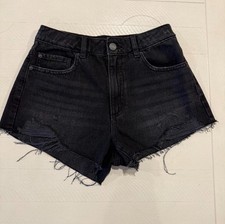 Garage Denim Festival Black Cut Off Shorts Women's Size 3/26