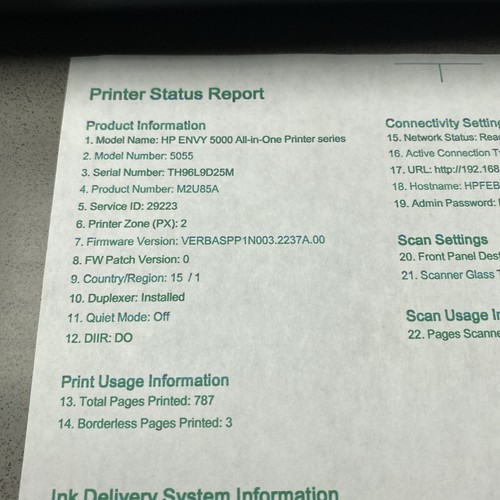 HP Envy 5055 All-In-One Printer Wireless Printer Tested Working NO Ink - Picture 2 of 21