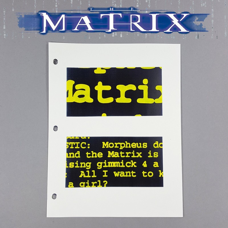 Image 8 of The Matrix - Production Used Color Concept Storyboard - Matrix  Close Up 2 - COA