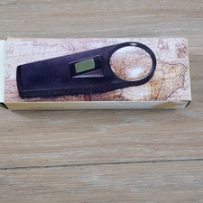 LED Lighted Handheld Magnifying Glass Portable Reading Lens Black