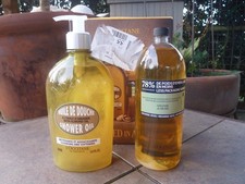 2 Bottle Lot New L'Occitane Almond Shower Oil  Eco Refill
