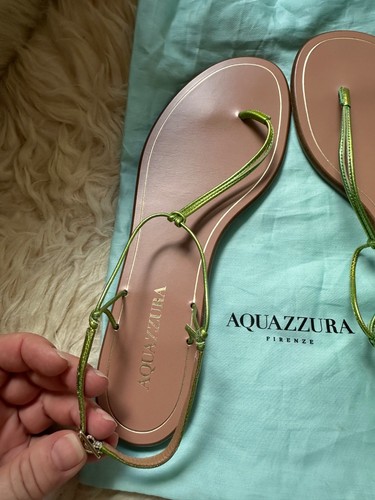 Aquazzura metallic green Thong Sandalen - Bild 23 von 24