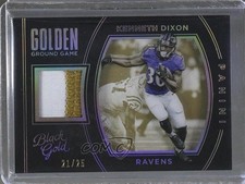 2016 Panini Black Gold Golden Ground Game Prime 21/25 Kenneth Dixon #GG2 2v6
