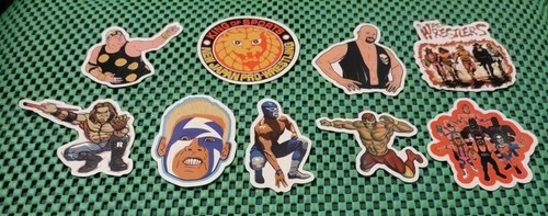 50 pc. WRESTLING Stickers Decals Waterproof VINYL Water Bottles,Laptops - Picture 5 of 5