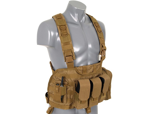 8 Fields Force Recon Chest Harness Coyote Airsoft Tactical Rig