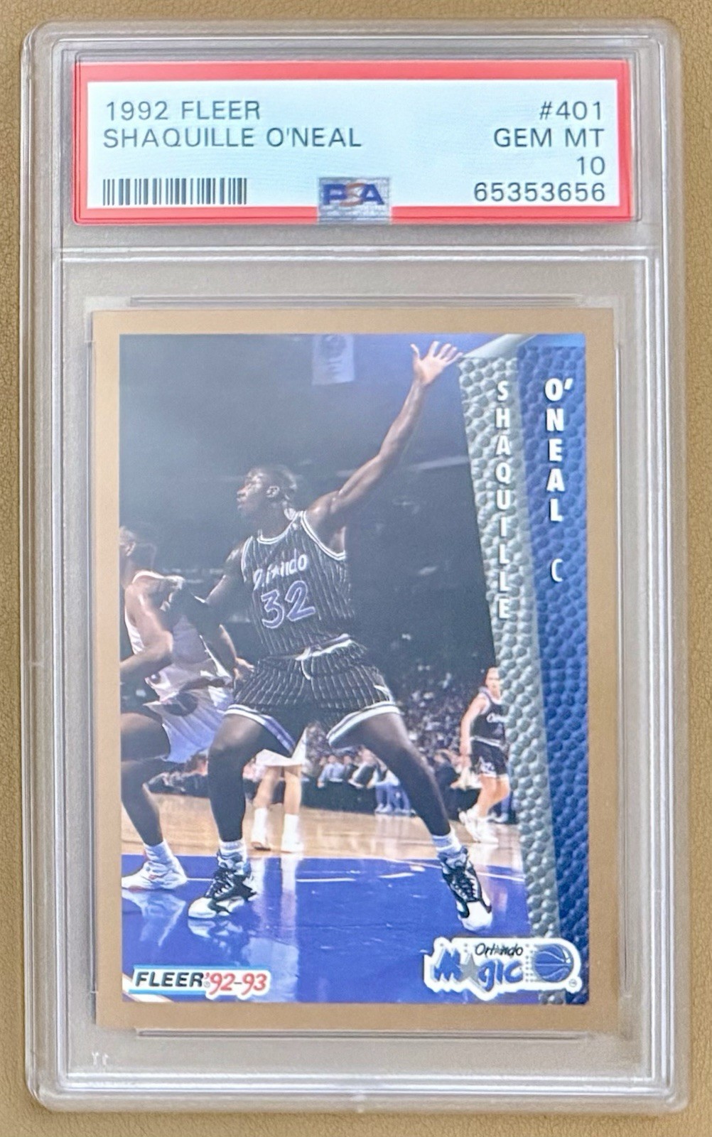 1992-93 Fleer Shaquille O'Neal RC Rookie #401 PSA 10 Gem Mint