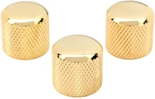 920D Custom Dome-top Knurled Metal Knobs - Gold (3-pack) (3-pack) Bundle