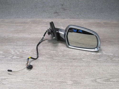 10-16 AUDI B8 A4 S4 RIGHT EXTERIOR SIDE VIEW MIRROR ALUMINIUM W BLIND SPOT OEM