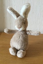 RETIRED  JELLYCAT BEIGE BOBTAIL BUNNY ; JELLY3033SH ; GREAT PRE OWNED CONDITION.