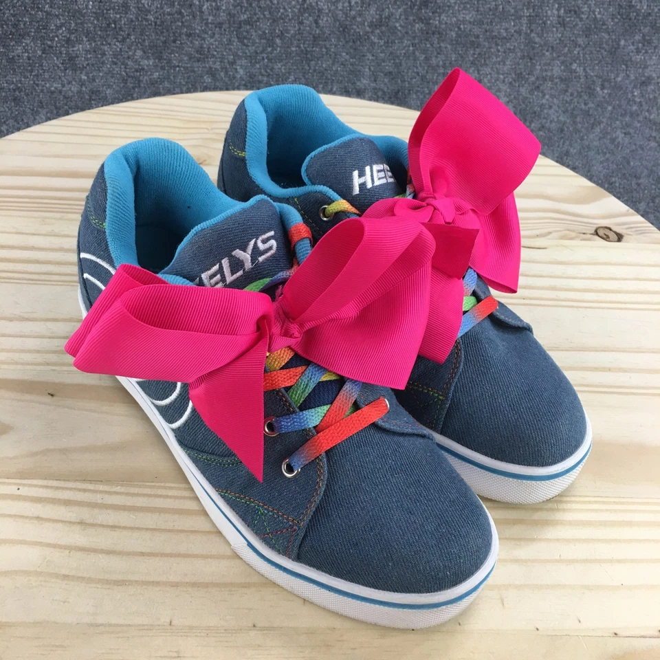 Heelys Shoes Womens 8 Blue Propel Jojo Siwa Roller Skate Sneakers Denim Bow Low - Image 3 of 4