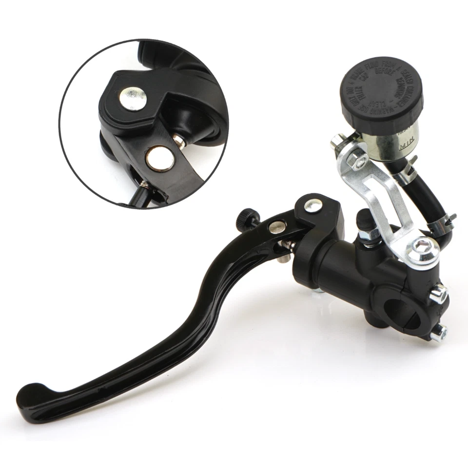 COPPIA POMPE FRENO FRIZIONE RADIALI NERE MOTO UNIVERSALI 22 mm PISTONE 17,5 mm - Immagine 2 di 4