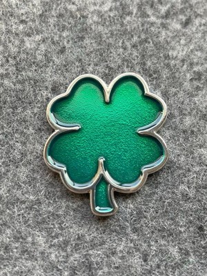 Lucky Four Leaf Clover Green Shamrock Golf Ball Marker 1'' Metal Putting Coin