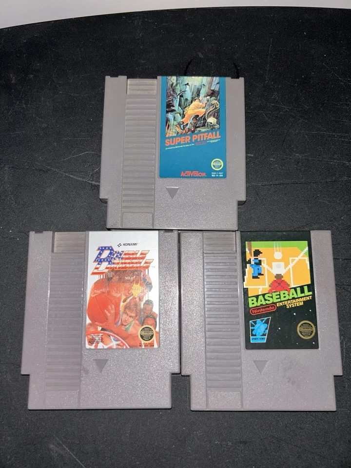Paquete De Colección 3 Juegos NES, Doble Regate, Béisbol, Juego Super Pitfall Foto 2 de 4