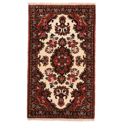 Hamedan 96x56 cm Handgeknüpfter Orientteppich Wolle Carpet Rug