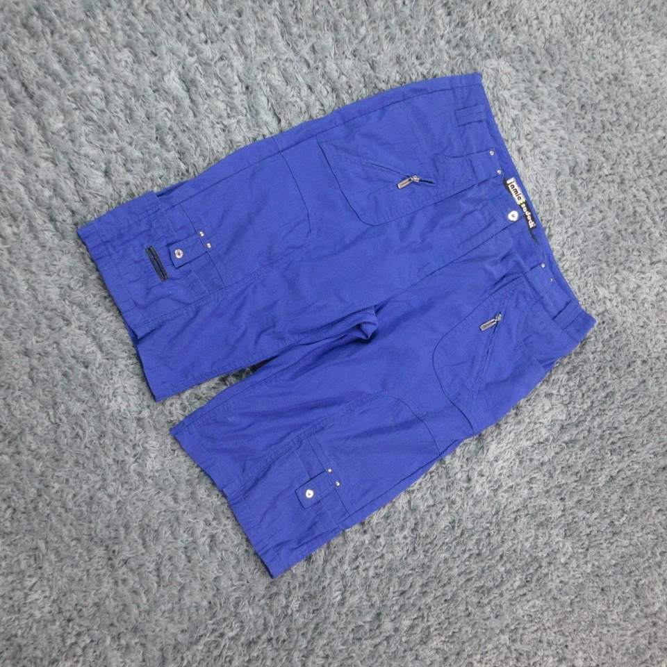 Pantalones Cortos Jamie Sadock Para Mujer 12 Azul Golf Bermudas Carga Bolsillos con Cremallera Elastizados 33x12* Foto 2 de 4