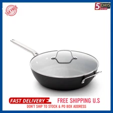 New- Calphalon 12" Hard Anodized Nonstick Jumbo Fry Pan with Lid
