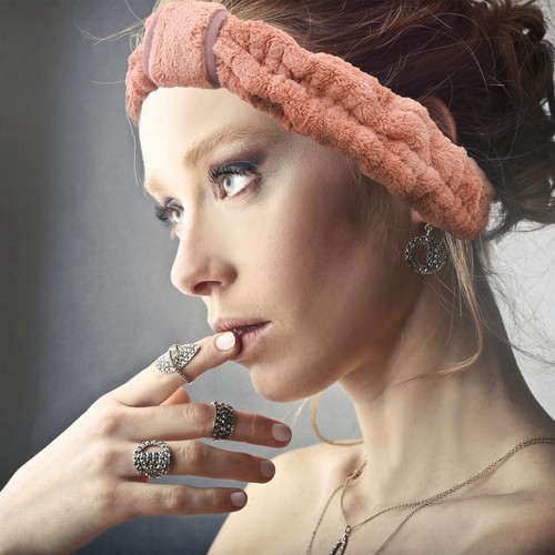 4 PCS Headband Hair Women's Makeup Boho Accessories Bands Fleece - Imagen 10 de 12