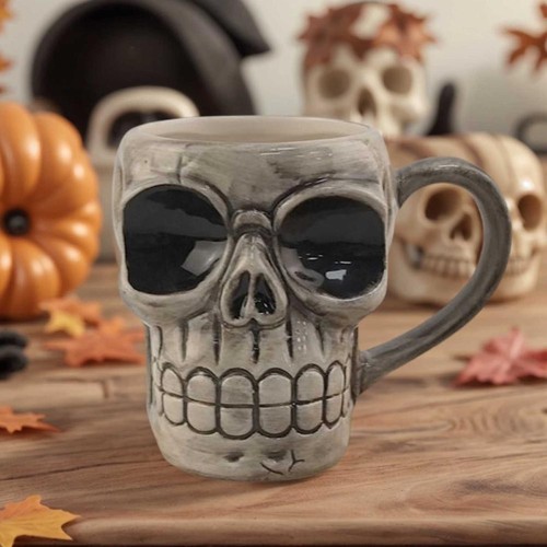 Tazza ceramica Halloween spaventosa testa di mostro tazza caffè per casa bere bevande - Foto 19 di 22