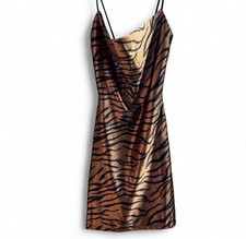Windsor Tiger Print Mini Dress XS New With Tags NWT Y2K