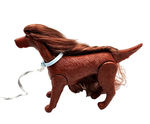 Barbie Glam N Groom Ruby Irish Setter 4 1/2" Dog Mattel Vintage 1999 EUC