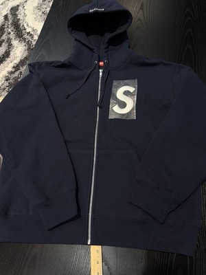 トップス S Logo Zip Up Hooded Sweatshirt L navy Supreme S Logo Zip Up Hooded Sweatshirt (25FW) Navy Blue Size