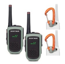 NEW Rocky Talkie - 5 Watt Radio Bundle: 2 Radios and 2 Quantum Loops - GMRS