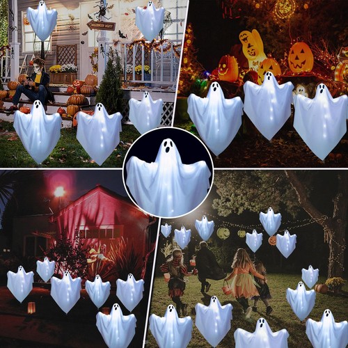 3er Set Solar Geist Lichter für Halloween Deko, Leuchtender Hängegeist... - Bild 6 von 7