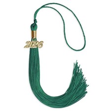Endea Graduation Emerald Green Tassel With Gold Date Drop