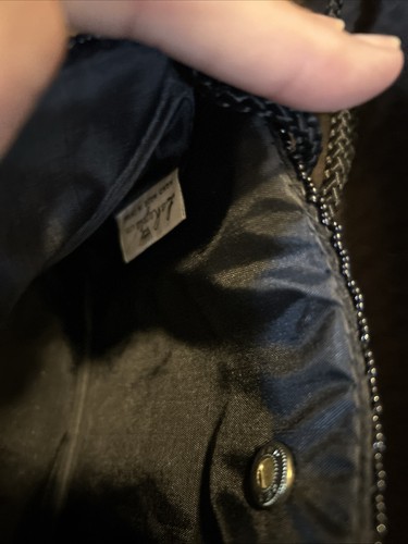 Vintage La Regale Abendtasche Hand Clutch Perlen Pailletten Seil Riemen Party Formell  - Bild 3 von 7