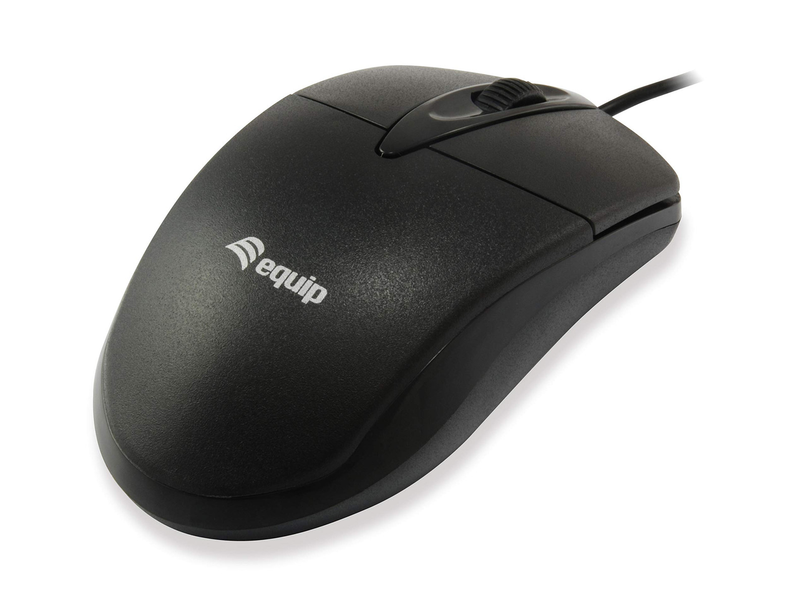 Equip Wired Black Optical Mouse for Precision and Style