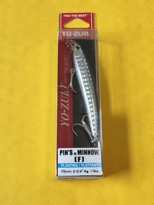 Yo-Zuri Pins Minnow 2.75  1/8oz 1 -2  Depth Silver Black