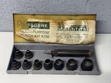 C S Osborne K-156 Multi-Purpose Self Centering Punch Kit In Box ,USA Used
