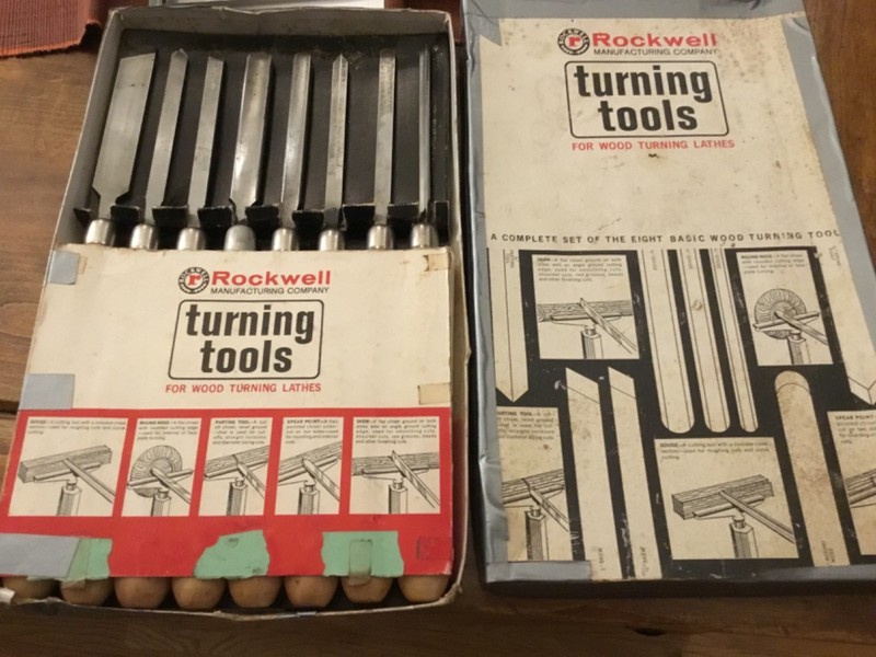 Rockwell Wood  Lathe Turning Chisel Tools  14 1/2"  Long  Set of 8,