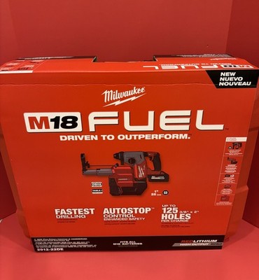 Milwaukee 2912-22DE M18 FUEL 1  SDS Plus Rotary Hammer w/ Dust Extractor Kit
