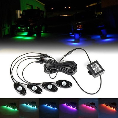 4x RGB  Rock Light Wireless Bluetooth Musik blinkende mobile Kontrollleuchte