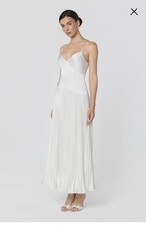 Pleated Drop Waist Maxi Dress