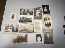 Lot of 12 Antique Family Photographs c1900  1915 Portraits Children Homes