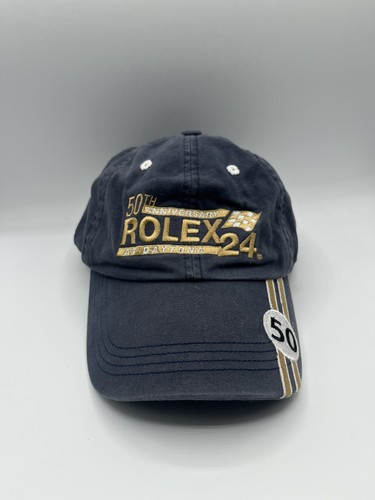 Rolex 24 Hat At Daytona Cap Strap Back 50th Anniversary Racing Mens Racing Rare