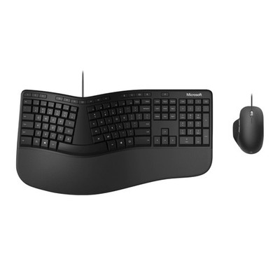 Microsoft Ergonomic Desktop Kit for Business QWERTZ Tastatur + Maus Set - Schwarz