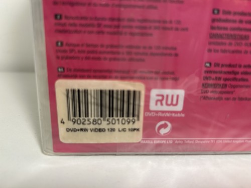 X10 Maxell DVD+RW Blank Discs 4.7gb 120 Minute Video Brand New And Sealed 10pk - Picture 14 of 17