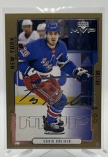 2020-21 Upper Deck MVP Chris Kreider Gold Parallel Numbered 49/100. (READ)