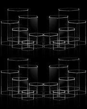 Hexagonal Jewelry Display Risers Hexagonal Market Display Risers Stands Acryl...