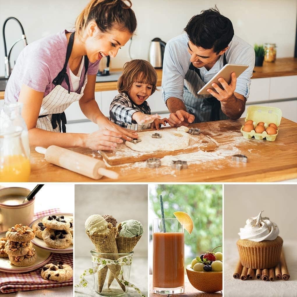 Cookie Scoop Set 3 Sizes Stainless Steel Ice Cream Dough Cupcake Scoop Tool