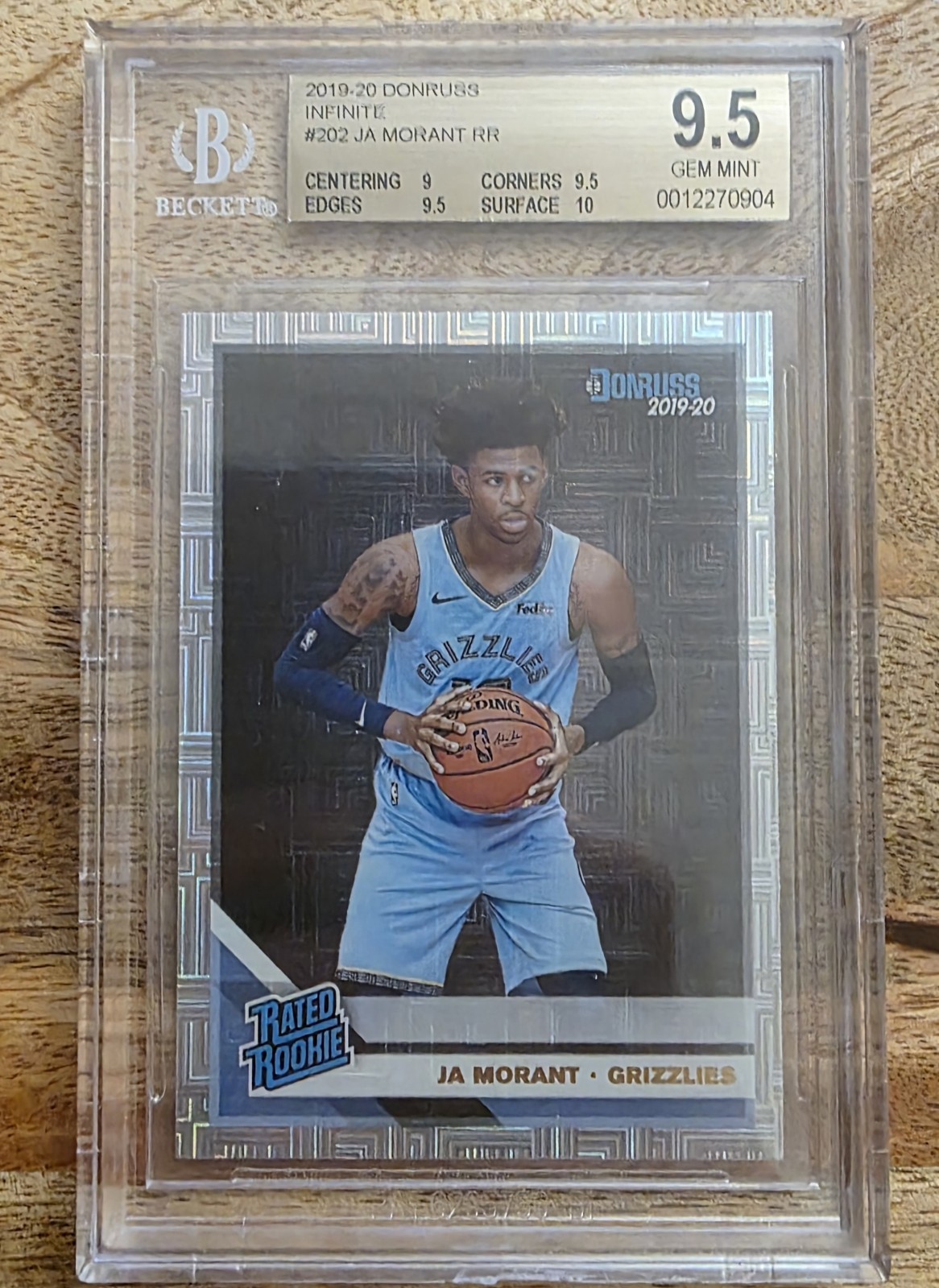 2019-20 Panini Donruss Ja Morant Rated Rookie Infinite #202 - BGS 9.5 Gem Mint
