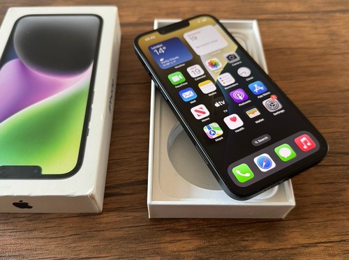 Apple iPhone 14 128GB Schwarz Entsperrt für alle Netze 83% Akku Guter Zustand - Bild 1 von 19
