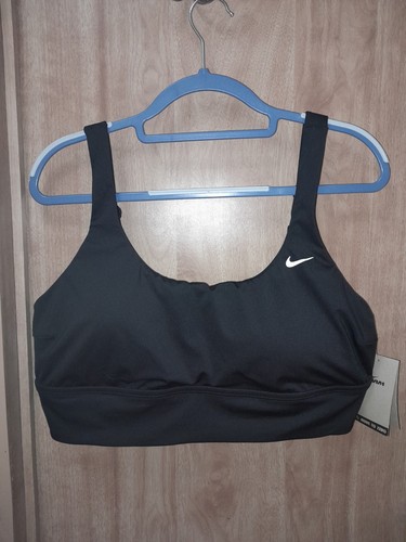 Nike Essentials Black Midkini XXL Swim Top Sports Bra Padded Chest
