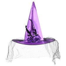 JXITON Halloween Witch Hat Women Witches Hat with Veil for Women Halloween Co...