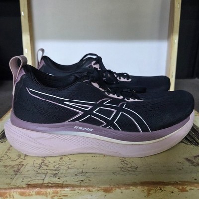Size 9.5 - Asics GlideRide Max Women's Shoes Black Pale Pink Athletic Sneakers