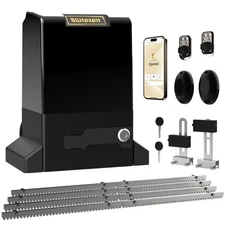 Blütezeit 1800lb WiFi Sliding Gate Opener 1/2HP Rack Driven w/ IR Sensor&Remotes