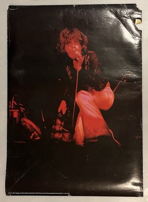 Vintage Mick Jagger Big O Poster Original 1970s by Henry Daniels 33 x 23.5 